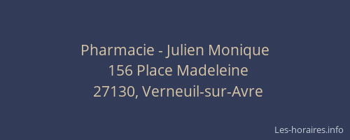 Pharmacie - Julien Monique