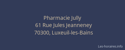 Pharmacie Jully