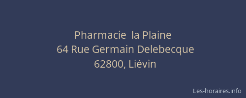 Pharmacie  la Plaine