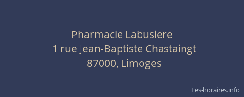 Pharmacie Labusiere