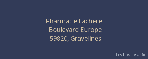 Pharmacie Lacheré