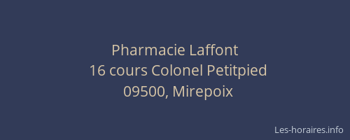 Pharmacie Laffont