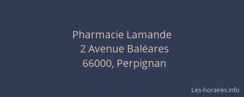 Pharmacie Lamande