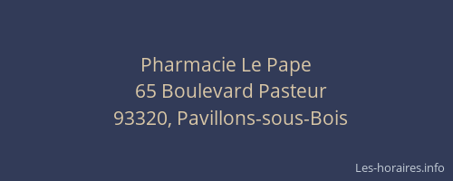 Pharmacie Le Pape