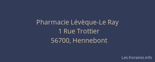 Pharmacie Lévèque-Le Ray
