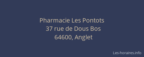 Pharmacie Les Pontots