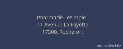 Pharmacie Lesimple
