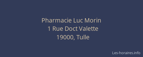 Pharmacie Luc Morin