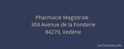 Pharmacie Magistrale