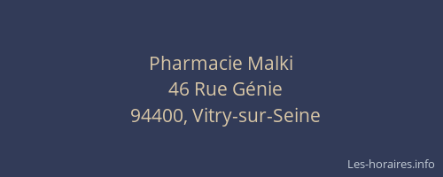 Pharmacie Malki
