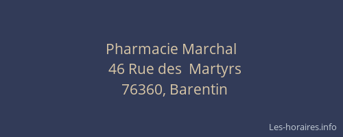 Pharmacie Marchal