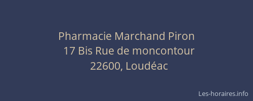 Pharmacie Marchand Piron