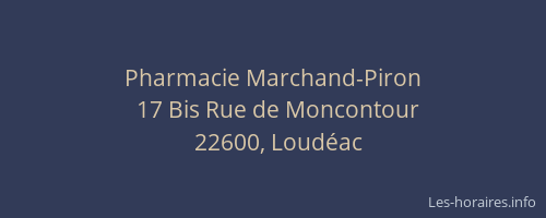 Pharmacie Marchand-Piron