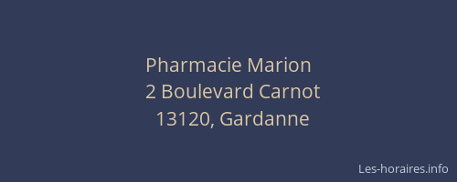 Pharmacie Marion