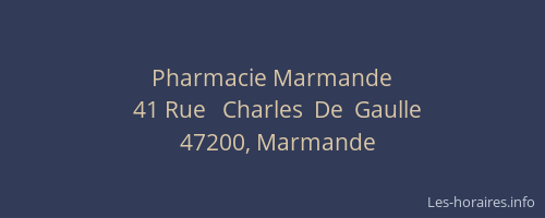 Pharmacie Marmande