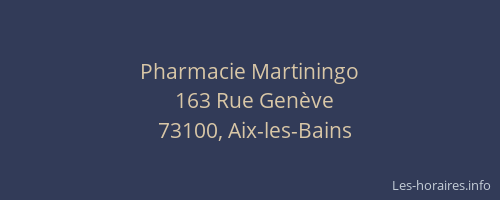 Pharmacie Martiningo