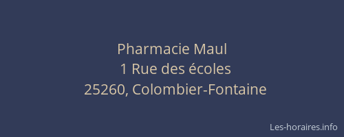 Pharmacie Maul