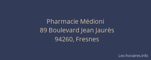 Pharmacie Médioni