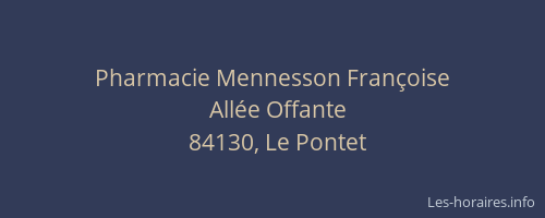 Pharmacie Mennesson Françoise