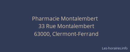 Pharmacie Montalembert