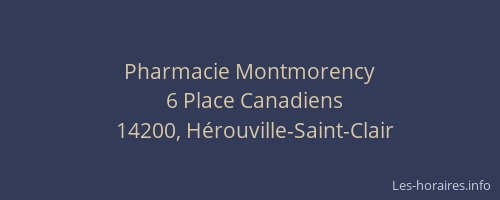 Pharmacie Montmorency