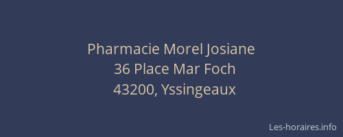 Pharmacie Morel Josiane