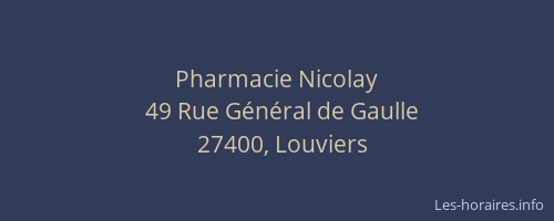 Pharmacie Nicolay