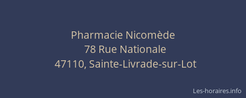 Pharmacie Nicomède