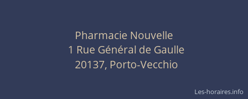 Pharmacie Nouvelle