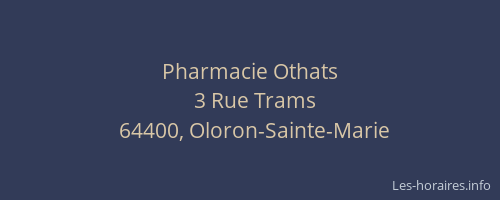 Pharmacie Othats