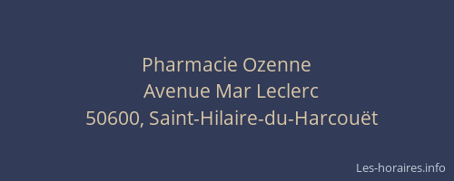 Pharmacie Ozenne