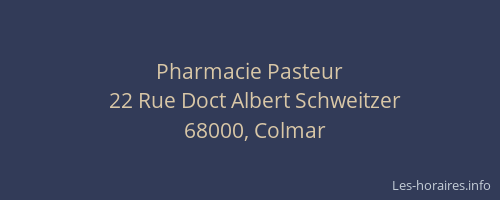 Pharmacie Pasteur