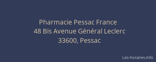 Pharmacie Pessac France