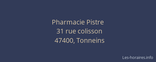 Pharmacie Pistre