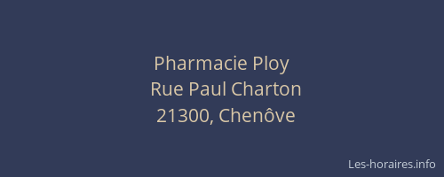 Pharmacie Ploy
