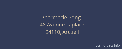 Pharmacie Pong