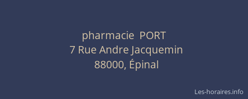 pharmacie  PORT