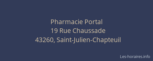Pharmacie Portal