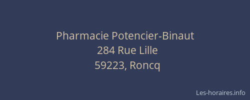 Pharmacie Potencier-Binaut