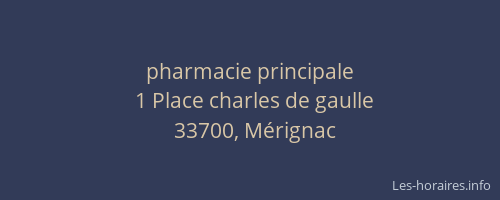 pharmacie principale