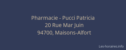 Pharmacie - Pucci Patricia