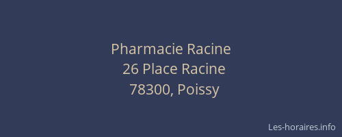 Pharmacie Racine