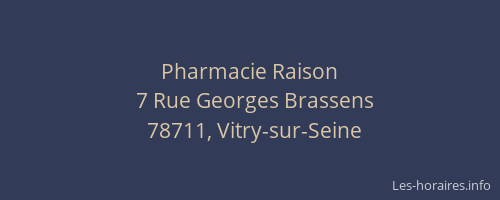 Pharmacie Raison