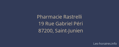 Pharmacie Rastrelli