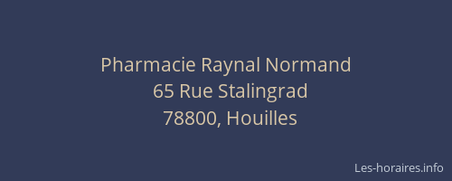 Pharmacie Raynal Normand