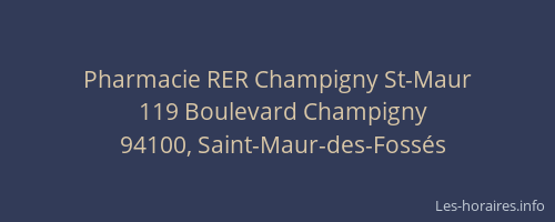 Pharmacie RER Champigny St-Maur