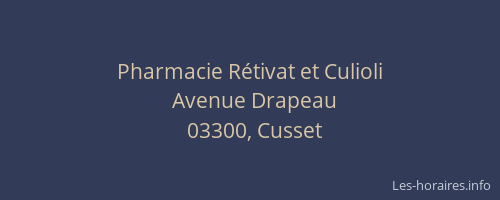 Pharmacie Rétivat et Culioli