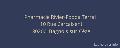 Pharmacie Rivier-Fodda Terral