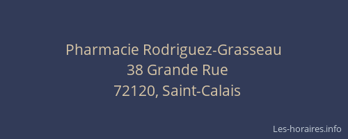 Pharmacie Rodriguez-Grasseau
