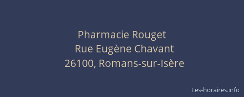 Pharmacie Rouget